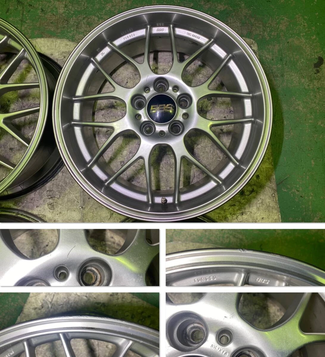 JDM Lightweight forged BBS RG-R RGR RG737 wheels 8.5J +13 PCD120 5H Fo No Tires - Image 5