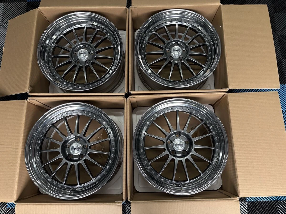 JDM TANABE SSR Professor TF1 209J+29/+24 PCD114.3 Titanium Silver whee No Tires - Image 2