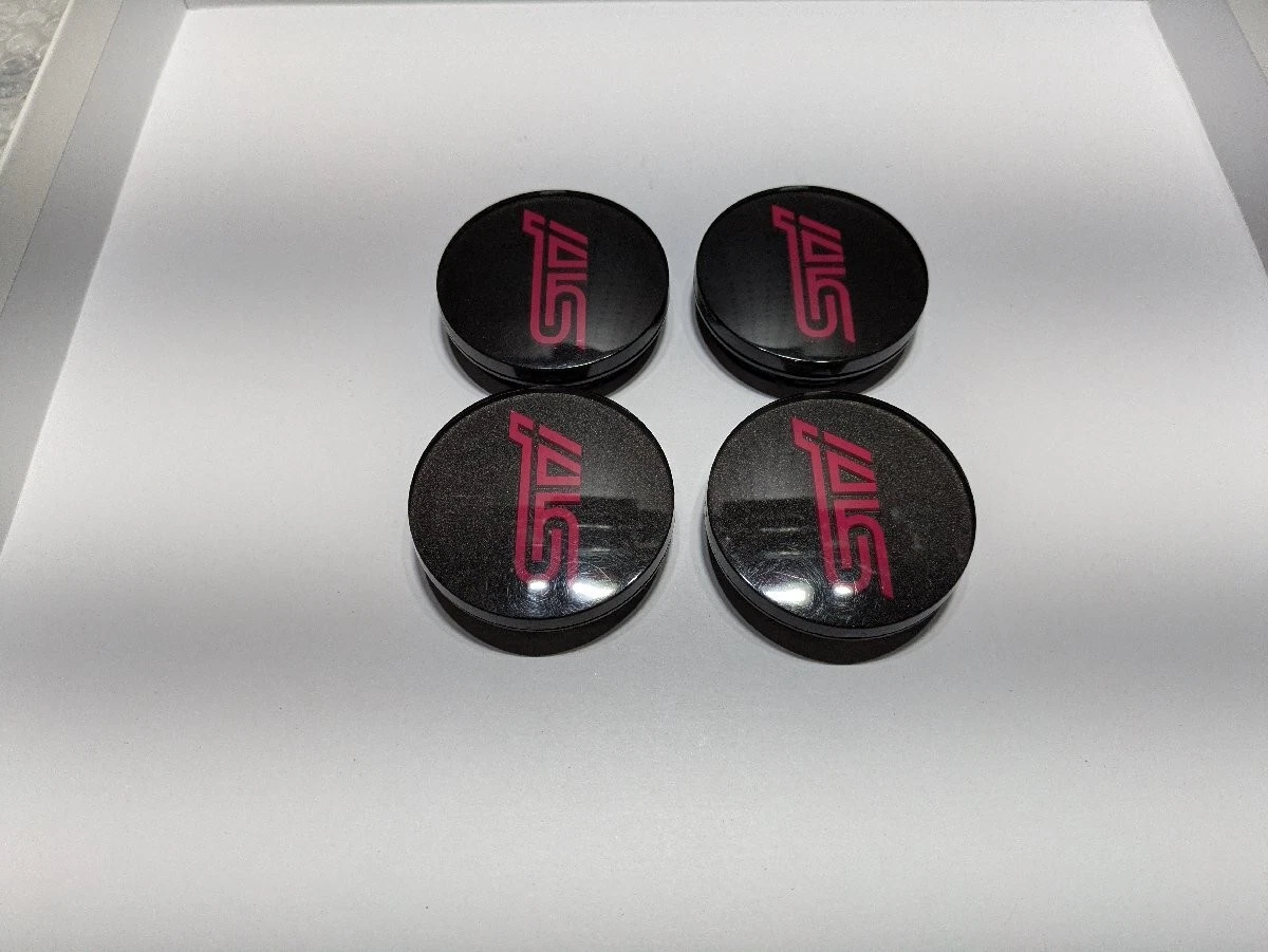 JDM SUBARU WRX STI BBS Subaru Genuine Wheel Center Caps Set of 4 Indiv No Tires - Image 4