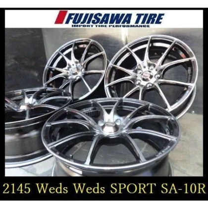 JDM 2145 Weds Sport SA-10R 18x7.5J 5-hole PCD114.3 +45 4-wheel set No Tires