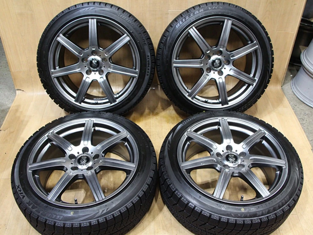 JDM C49 MANARAY SPORT 18X8J+45 PCD114.3 BS Bridgestone BLIZZAK VRX 225 No Tires