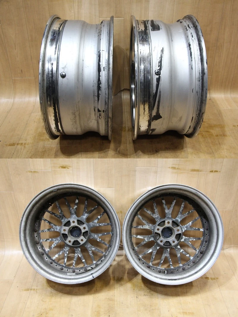 JDM B997 Deep Rim Rare Algernon INTELESSE 3-Piece Wheels 18x8J+43 PCD1 No Tires - Image 10