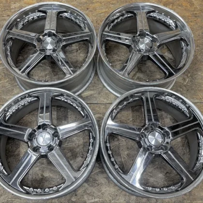 JDM Rare Rebar Side Traffic Star 198.5J+45 9.5J+45 PCD114.3 5-H 5H Dee No Tires