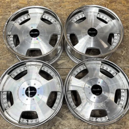 JDM Rare WORK Euroline DH 188.5J+25 9J+25 PCD139.7 6-hole 6H deep rim No Tires