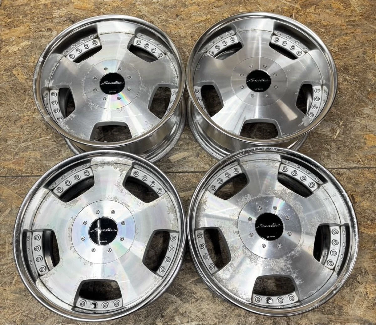 JDM Rare WORK Euroline DH 188.5J+25 9J+25 PCD139.7 6-hole 6H deep rim No Tires