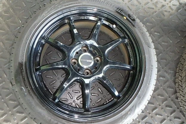 JDM WORK EMOTION D9R BLACK tires with Bridgestone VRX3 205/45R17 tires No Tires - Image 4