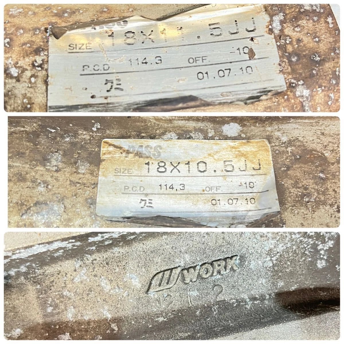 JDM Deep rim early model old Equip 18work WORK Equip 10.5J-10/11.5J-10 No Tires - Image 10