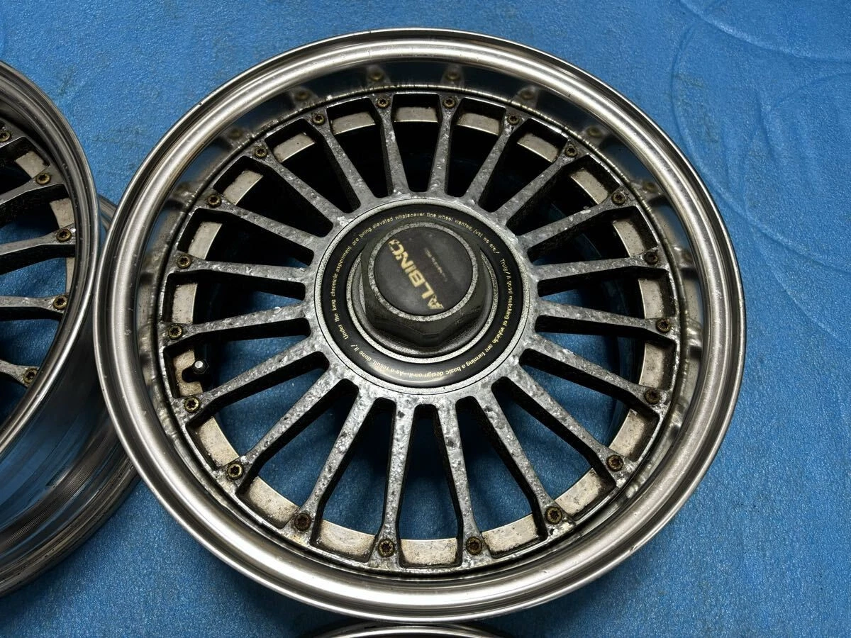JDM Rare Weds ALBINO deep rim 1515X6.5JJ +16 PCD 114.3/4H used 4Book o No Tires - Image 4