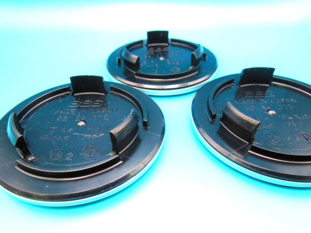 JDM BBS Platinum Silver Emblem φ70mm 3 pieces silver letter 56.24.073 No Tires - Image 5