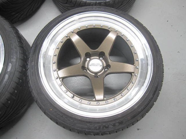 JDM KYOWA Racing KR1131 Bronze wheels 9J+10/10J+15 PCD114.3 185-hole c No Tires - Image 5