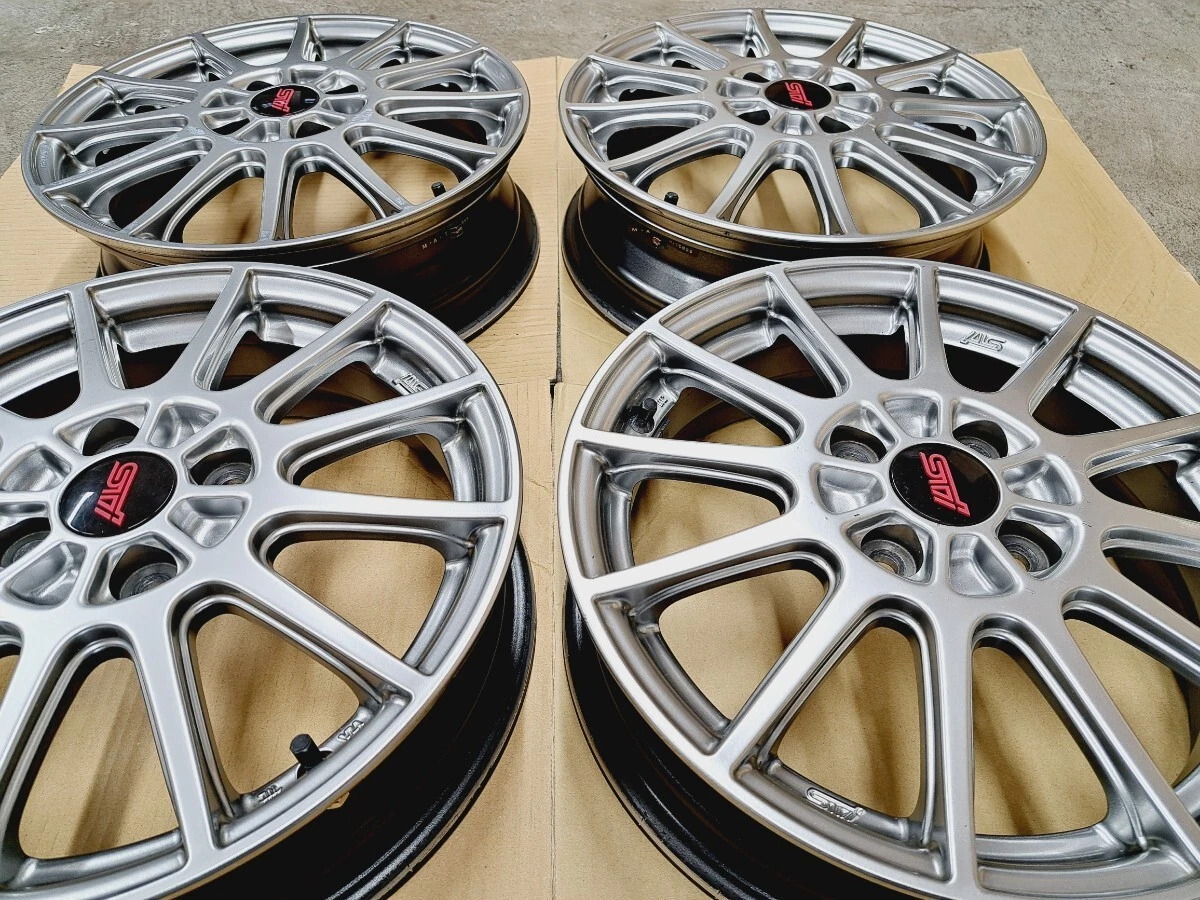 JDM Superb Condition Subaru Stella STI Genuine Option 15 Wheels 4-Pack No Tires - Image 7