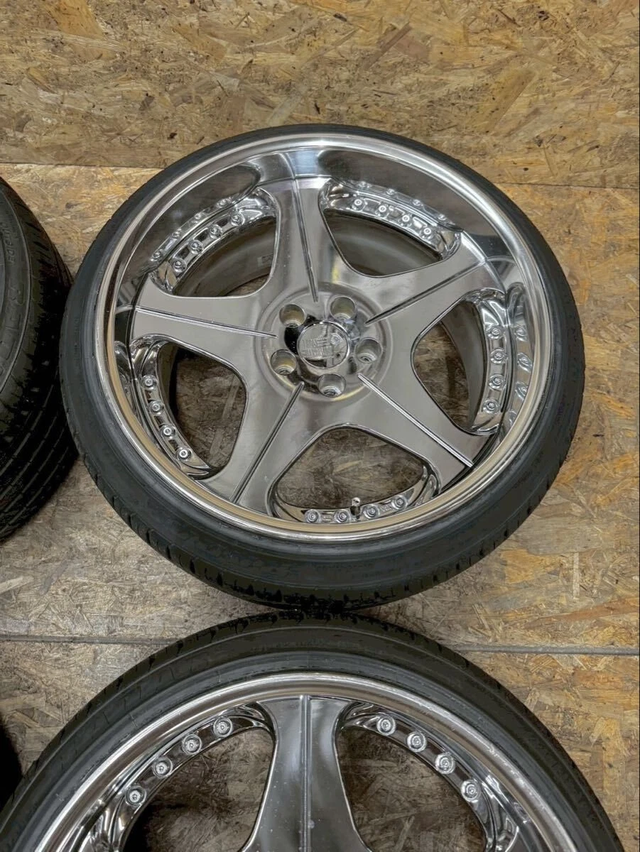 JDM Rare Leonhardt Orden 1910J +7 +6 PCD114.3 5-hole 5H Discontinued D No Tires - Image 4