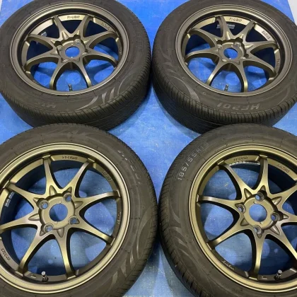 JDM Not clear CE28-like 15_6.5J +40_100/4_100/4H tires 185/55R15 Roads No Tires