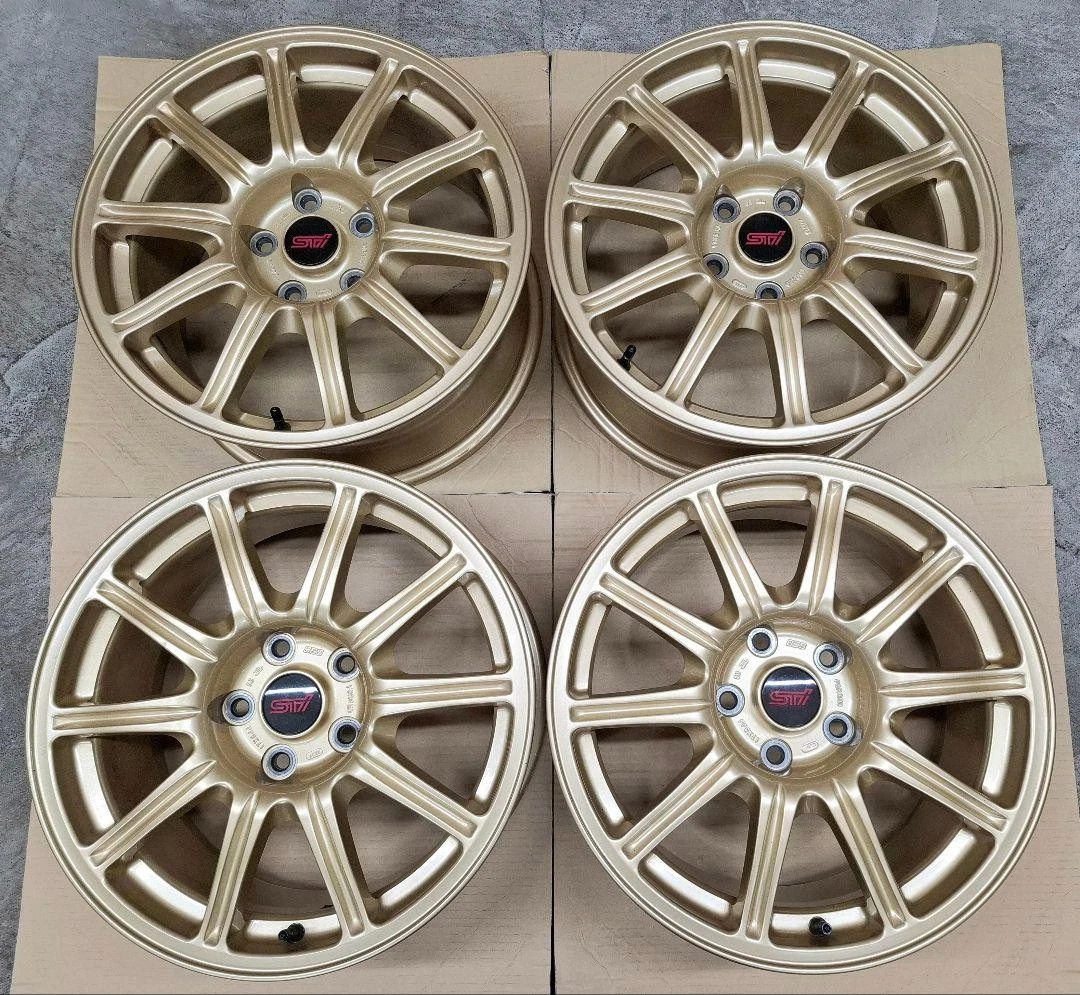 JDM Superb Subaru WRX STI Genuine BBS Wheels 4Book Forging 8.0J No Tires