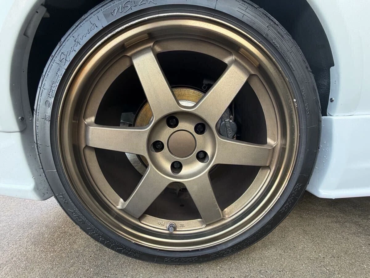 JDM RAYS Volk Racing TE37 188.5J+30 9.5J+38 PCD114.3 5-lug 5H Rare Sky No Tires - Image 7