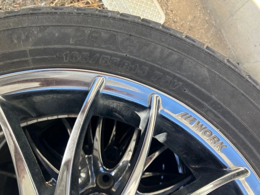 JDM WORK 15 tire and wheel set No Tires - Image 2