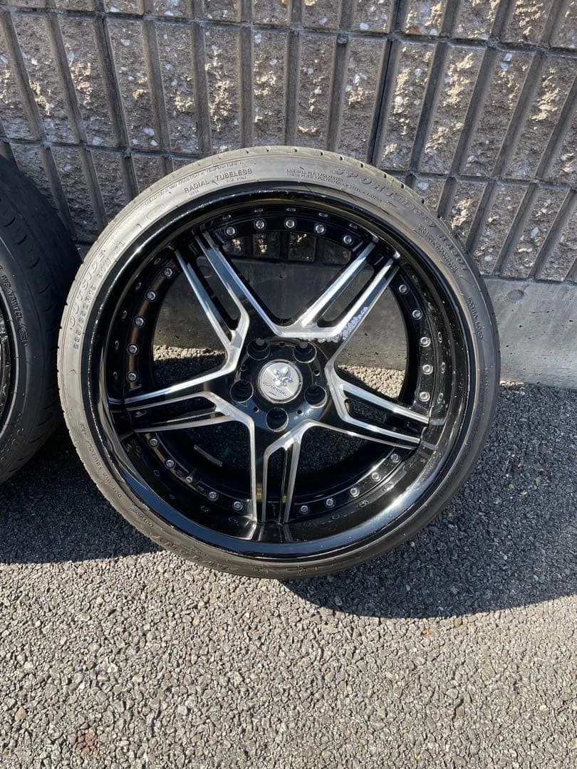 JDM WORK Durandal 9.5j+15 deep rims for mini vans sedans and Drill-Lik No Tires - Image 5