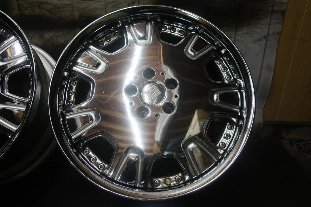 JDM WORK LS507 198.5J +45 9.5J +52 4Book Plated No Tires - Image 3