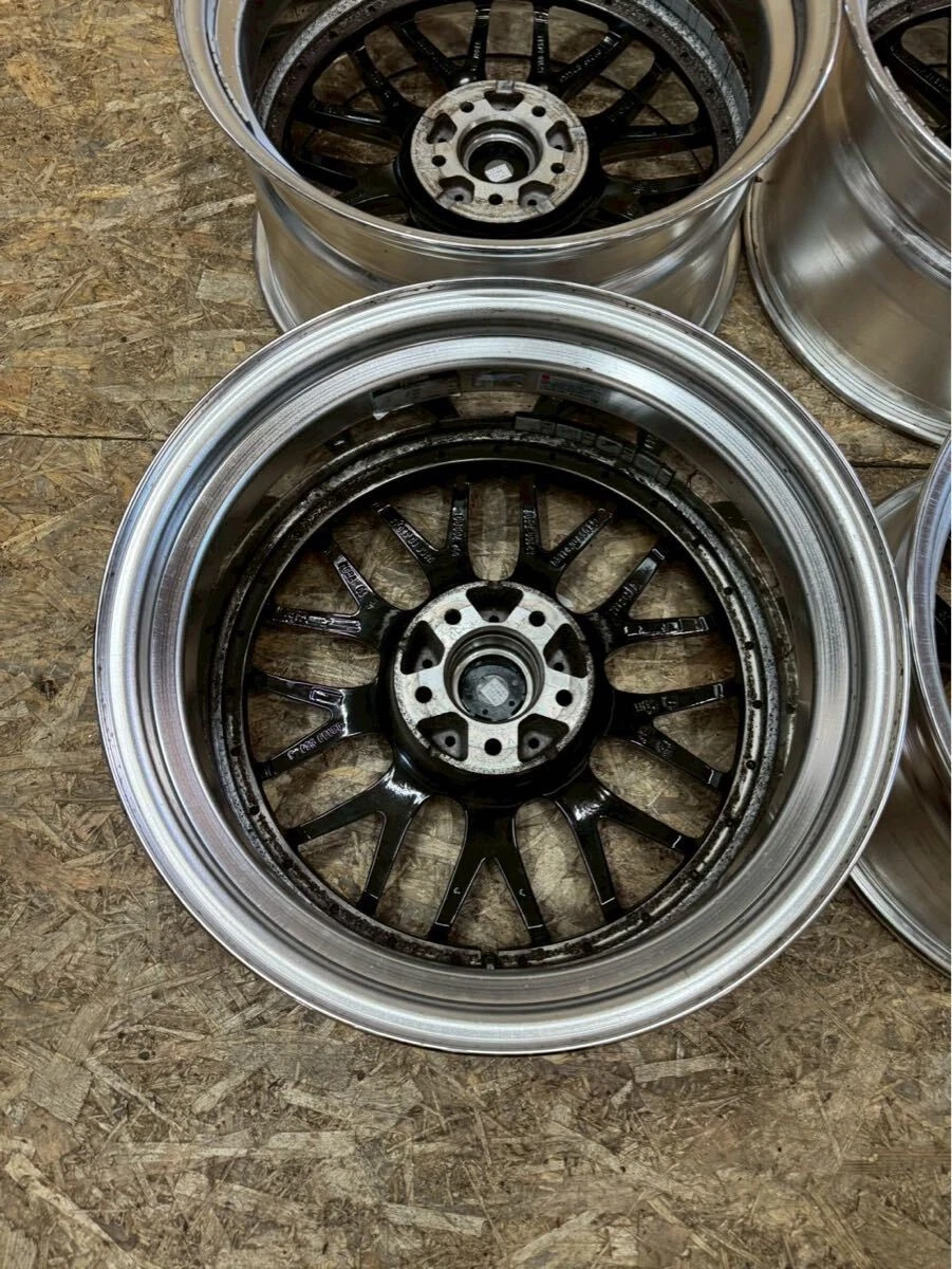 JDM Rare WEDS Maverick 709M 188.5J+24 9.5J+30 PCD114.3 5-hole 5H deep No Tires - Image 7