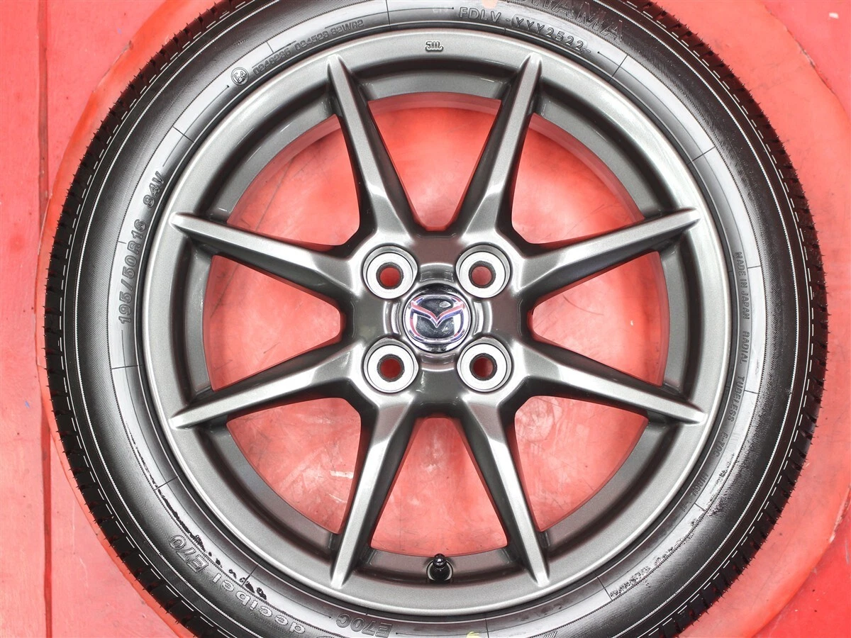 JDM Tires for the Roadster ND5RC: OEM 6.5J 16PCD100 4-lug +45 bolt pat No Tires - Image 5