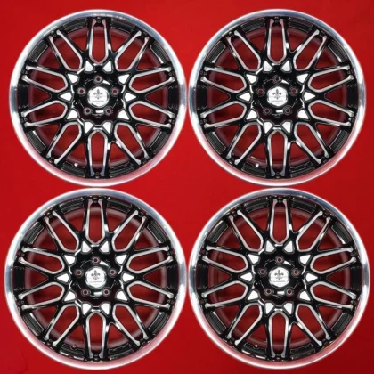 JDM DURANDAL DD10.5 Black Polished 8.5/9.5J-20 114.3 5-Hole +38 Hub 73 No Tires