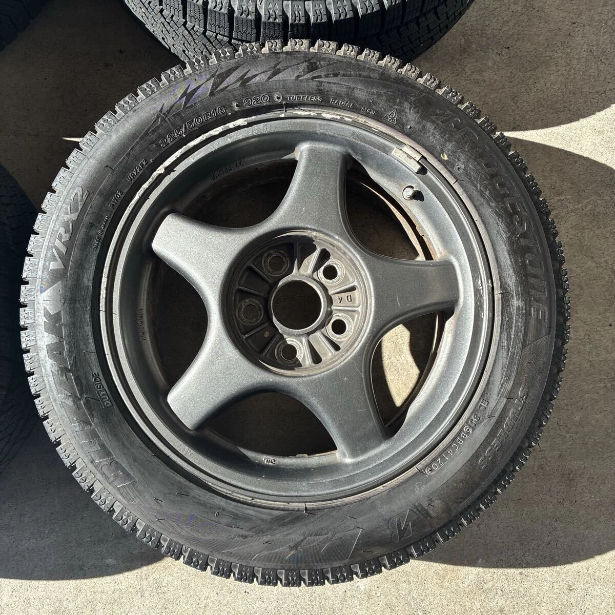 JDM 225/50R16 Rare Item 70 Supra Genuine Toyota Bridgestone VRX2 Supra No Tires - Image 3