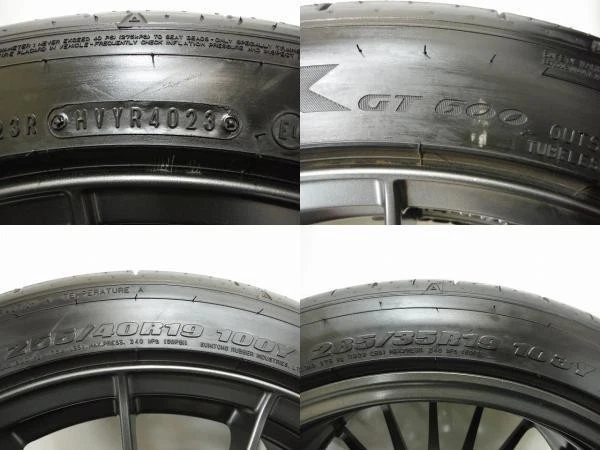 JDM Used 4-Book Set of 19255/40R19 9.5J+35 wheels 285/35R19 10.5J+15 1 No Tires - Image 9