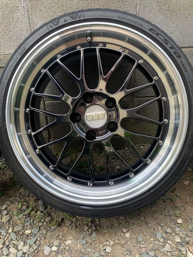 JDM Rare BBS LM 19 Limited Color Black Mirror BMW LS 4Book No Tires - Image 4