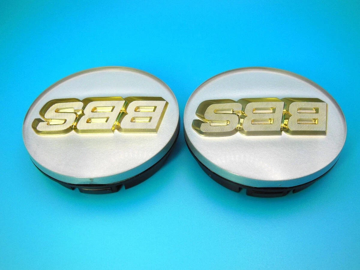 JDM BBS Platinum Silver Emblem φ56mm 2 pieces 56.24.012 Center Cap wit No Tires - Image 10