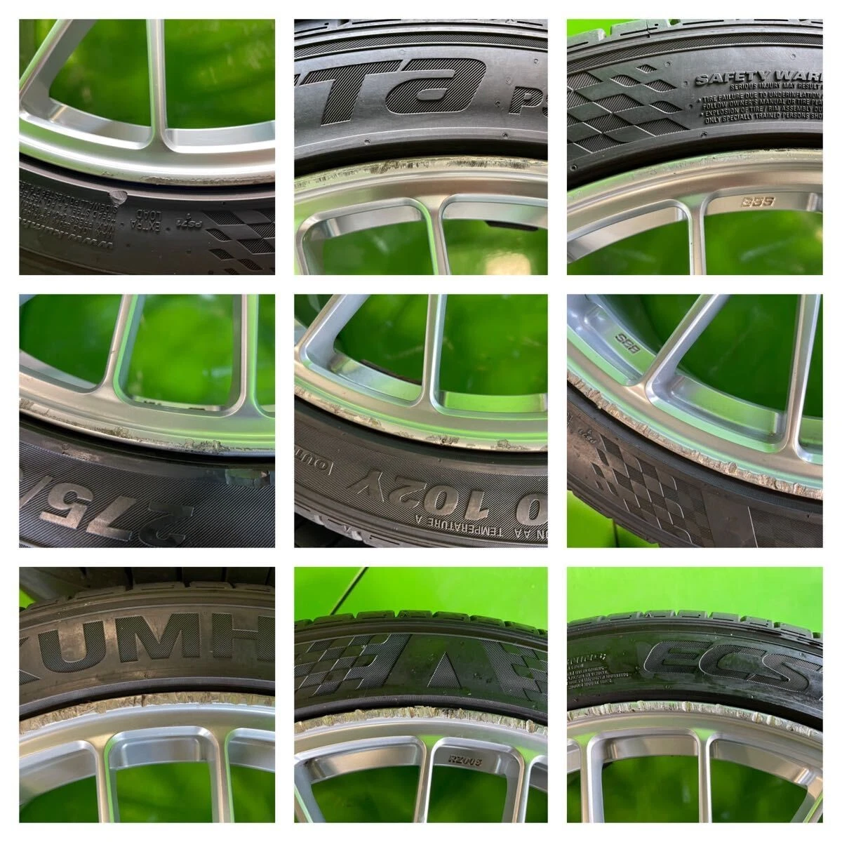 JDM NGT012 BBS Genuine Dura RZ004/RZ005 Wheels 20x8.5J +28 20x9.5J +40 No Tires - Image 9