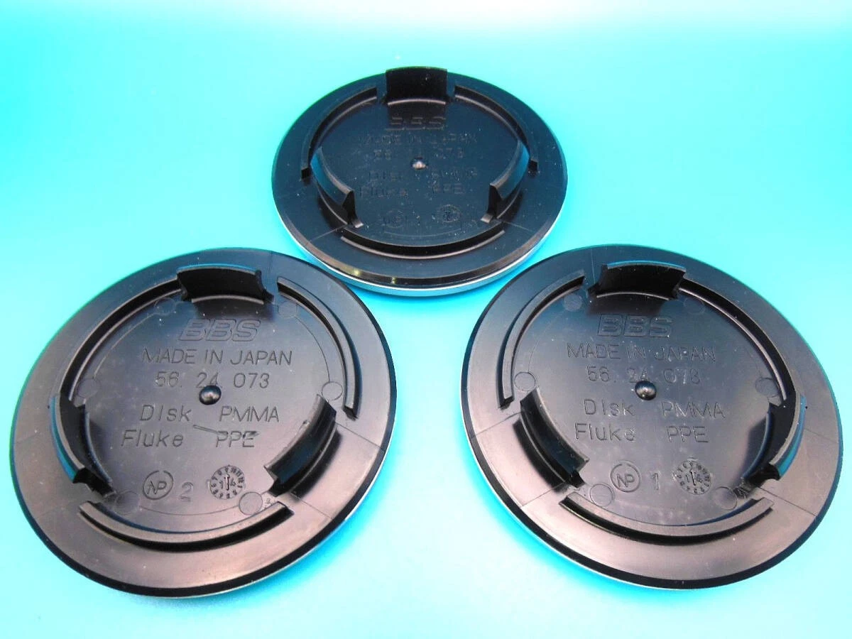 JDM BBS Platinum Silver Emblem φ70mm 3 pieces silver letter 56.24.073 No Tires - Image 4