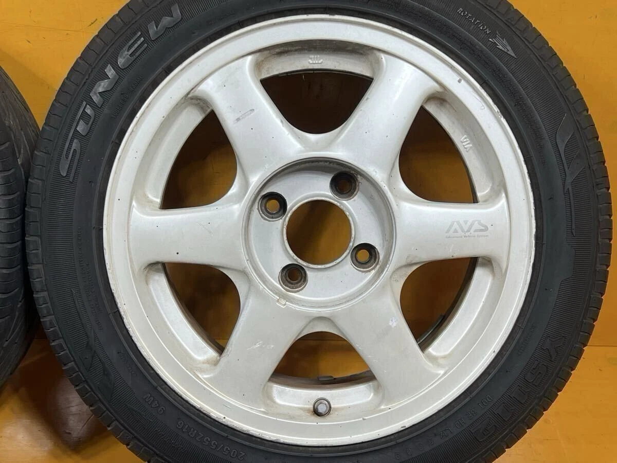 JDM Discontinued AVS Model 6 16-inch 7j +30 pcd114.3 4-lug SUNEW 205/5 No Tires - Image 3