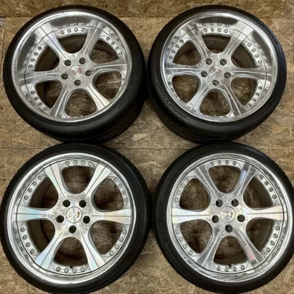 JDM Rare Leonhard Herzog 199J+33 10J+34 PCD114.3 5-hole 5H deep rim. D No Tires