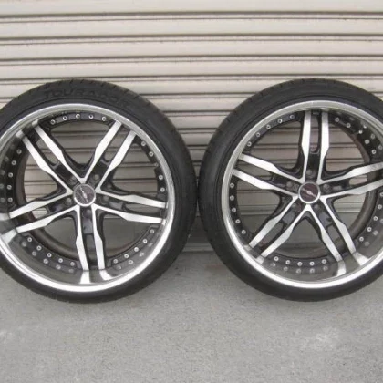 JDM Deep rim AME Shallen XS-55 10j+15 PCD114.3 H5 19 Gekiyama tire 2Bo No Tires