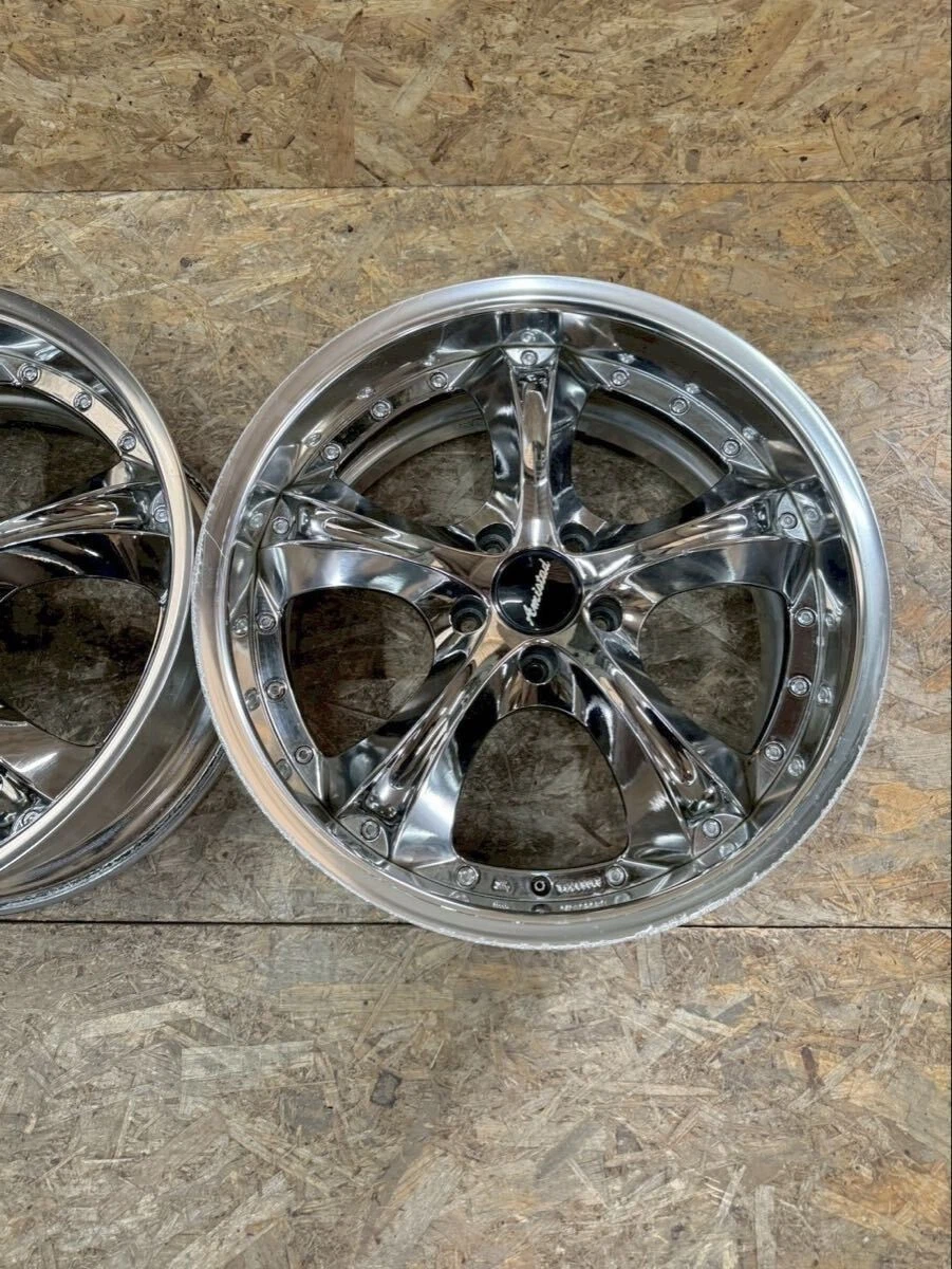 JDM Rare Amistad Bright wheels 198.5J+42 PCD114.3 5-hole 5H discontinu No Tires - Image 3