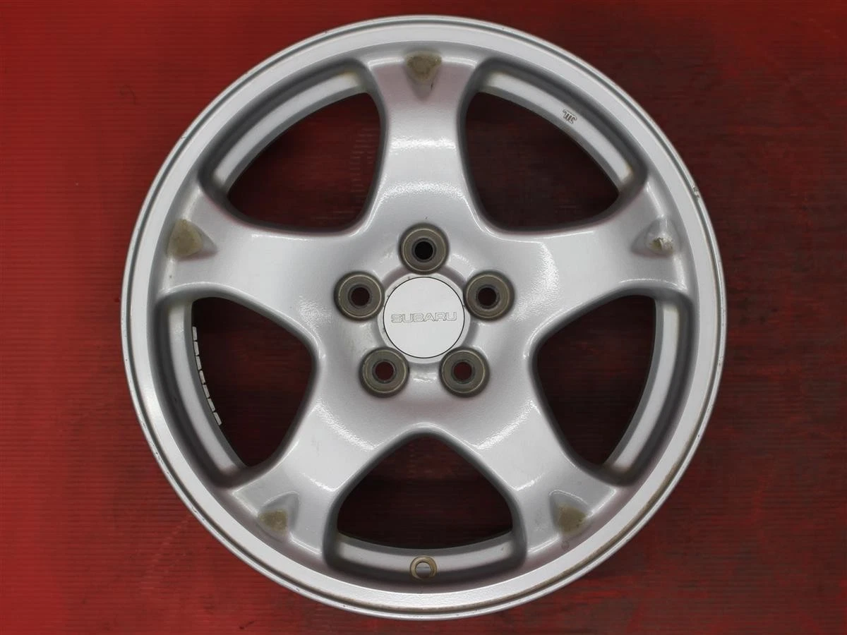 JDM Set of 4 Used Subaru Impreza WRX STi GC8 Genuine Aluminum Wheels 1 No Tires - Image 6