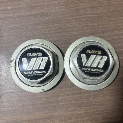 JDM RAYS VOLK RACING Center Caps 2 Individual Plate Set Volk Racing Ra No Tires