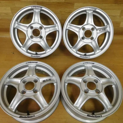 JDM 16-187 Lightweight Weds RS-5SS TSSC14in5J+45 PCD100-4H Wheels for No Tires