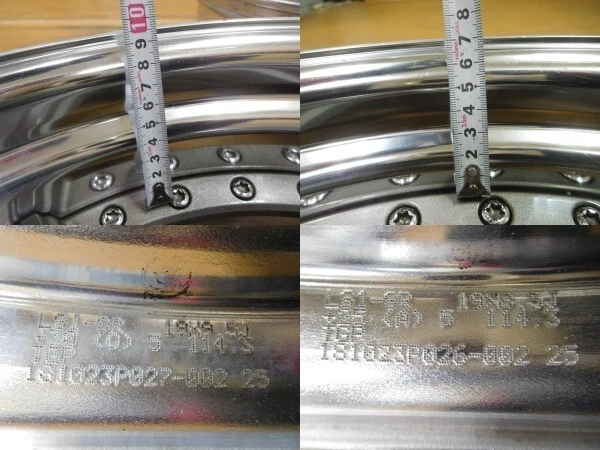 JDM 16-193Deep rims WORK LANVEC LS119in 9.5J+30 8.5J+25 lowdown bar fe No Tires - Image 10