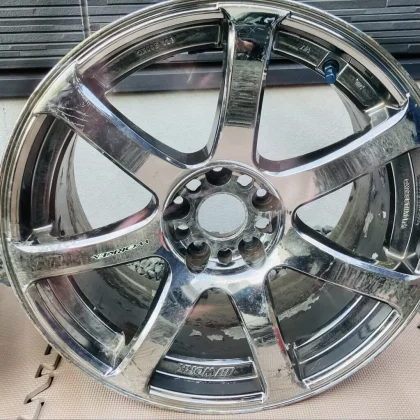 JDM 2Book WORK XT7 9.5j +30 18114.3 WMB Plated Out of Print 5H No Tires