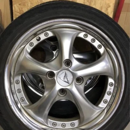 JDM WORK VS-KF 5J +42 work polished PCD100 4-hole No Tires