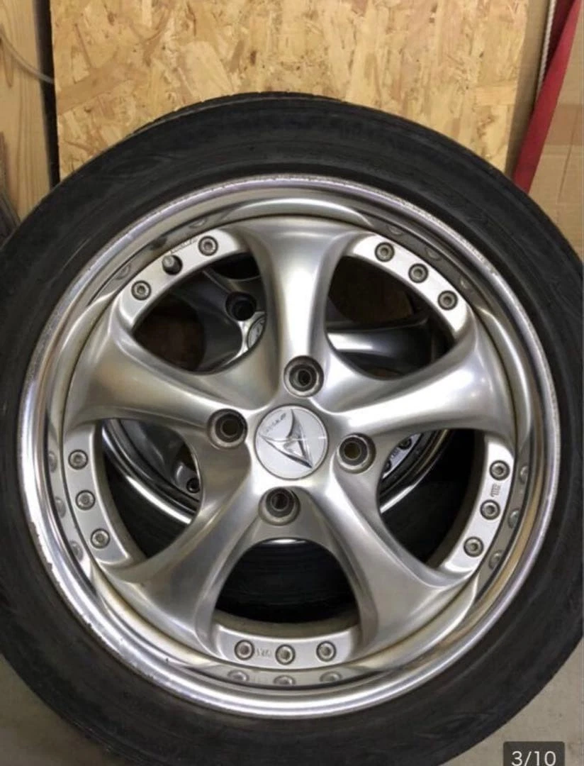 JDM WORK VS-KF 5J +42 work polished PCD100 4-hole No Tires