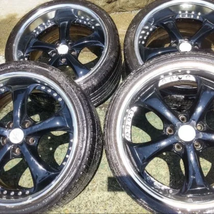 JDM WORK VS-KF 19-inch wheels 4-book set Aristocrat round rare out of No Tires