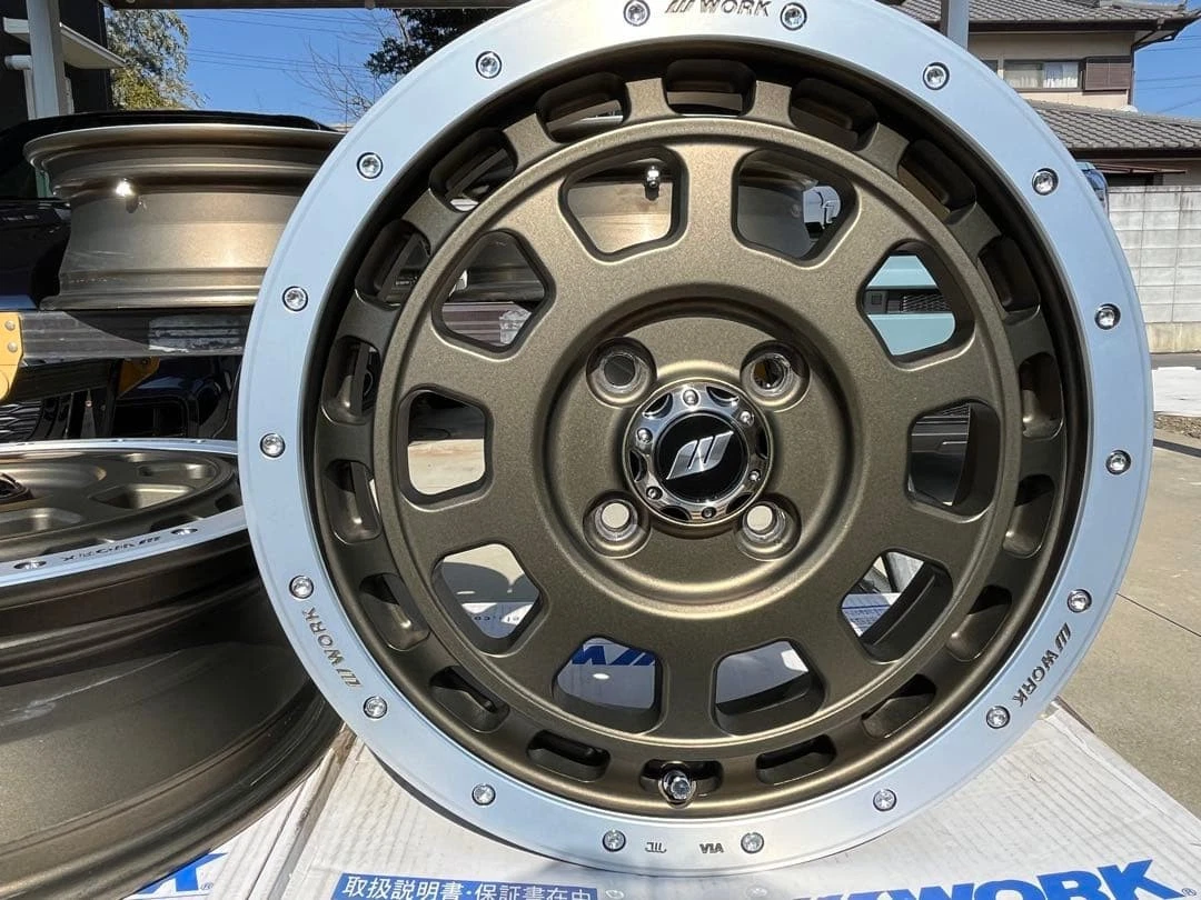 JDM WORK CRAG T-GRABIC 15-inch 4-Book Ashed Titanium No Tires - Image 6