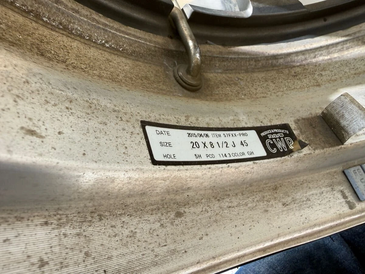 JDM Rays Village 57FXX PRO 20-inch 8.5J pcd 114.3 RAYS No Tires - Image 8