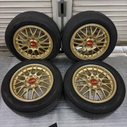 JDM BBS forged wheels RG-F RG362 gold 164Book with Bridgestone Legno 2 No Tires