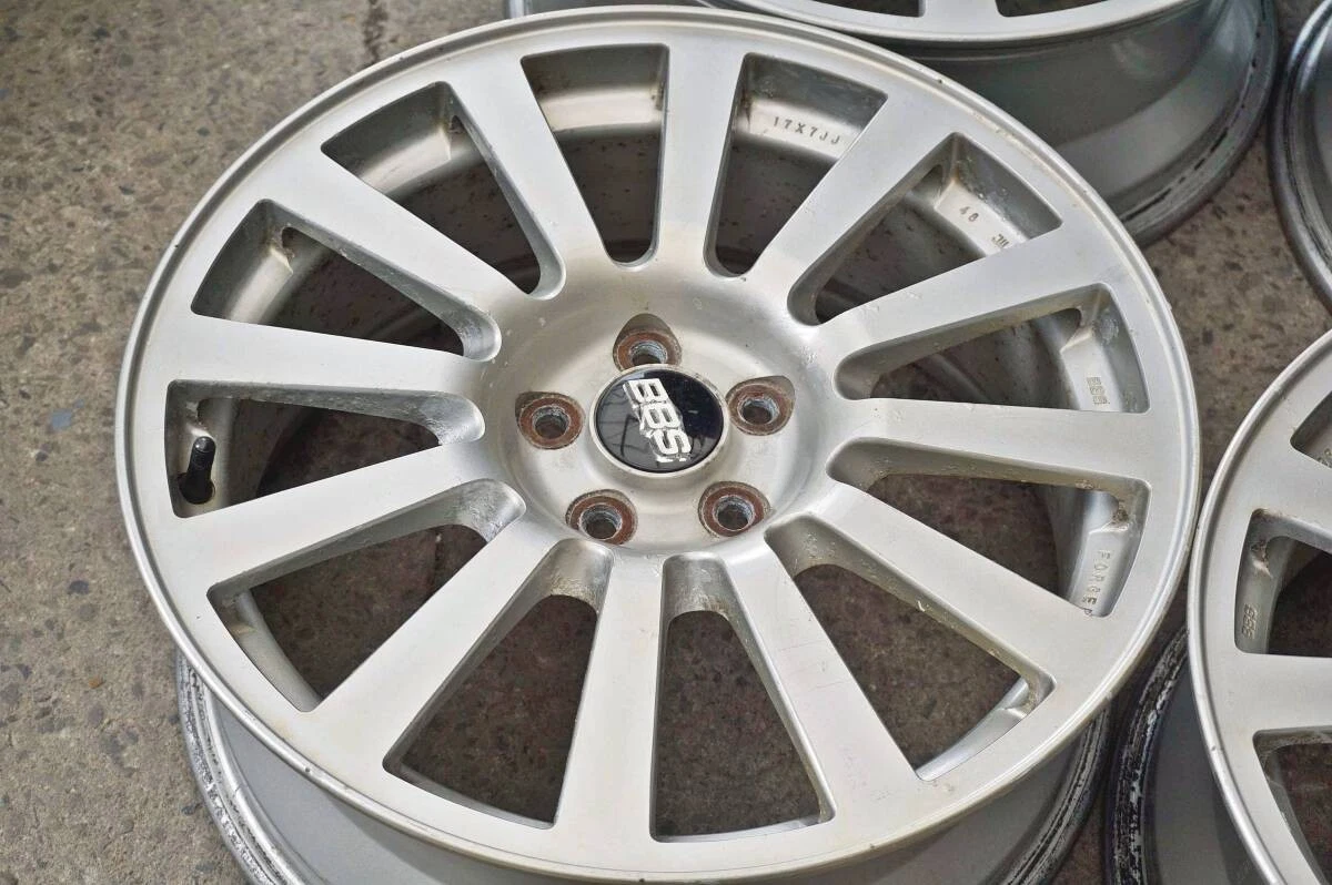 JDM Forged lightweight Subaru genuine option BBS RV722 17in 7J +48 PCD No Tires - Image 5
