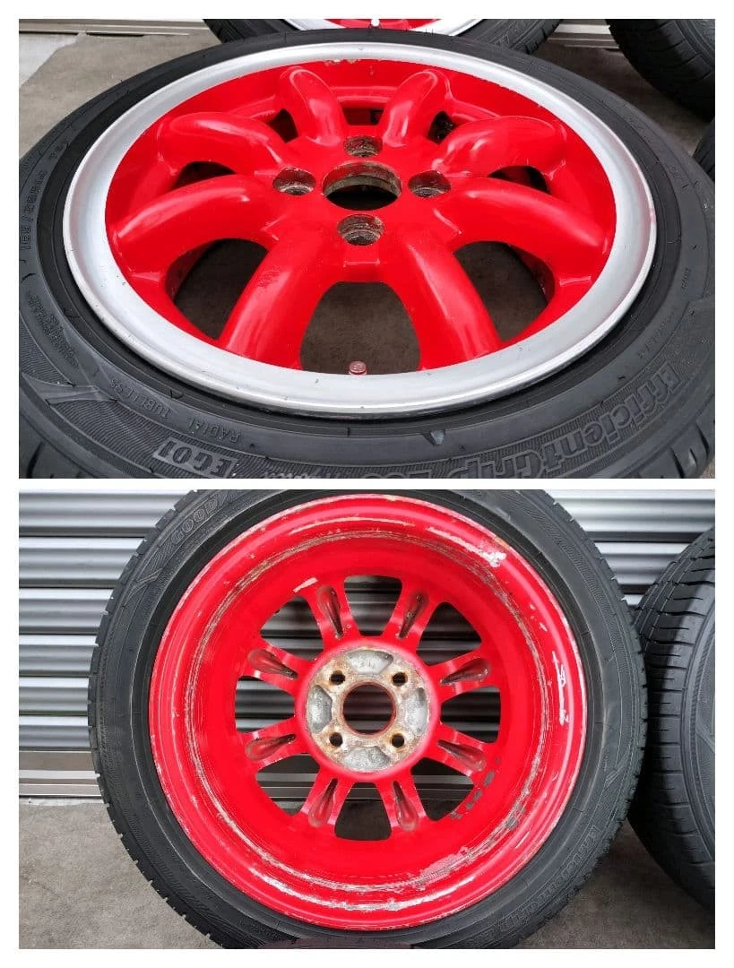 JDM Eight spoke 14x6J 4H100 +38 165/55R14 No Tires - Image 6