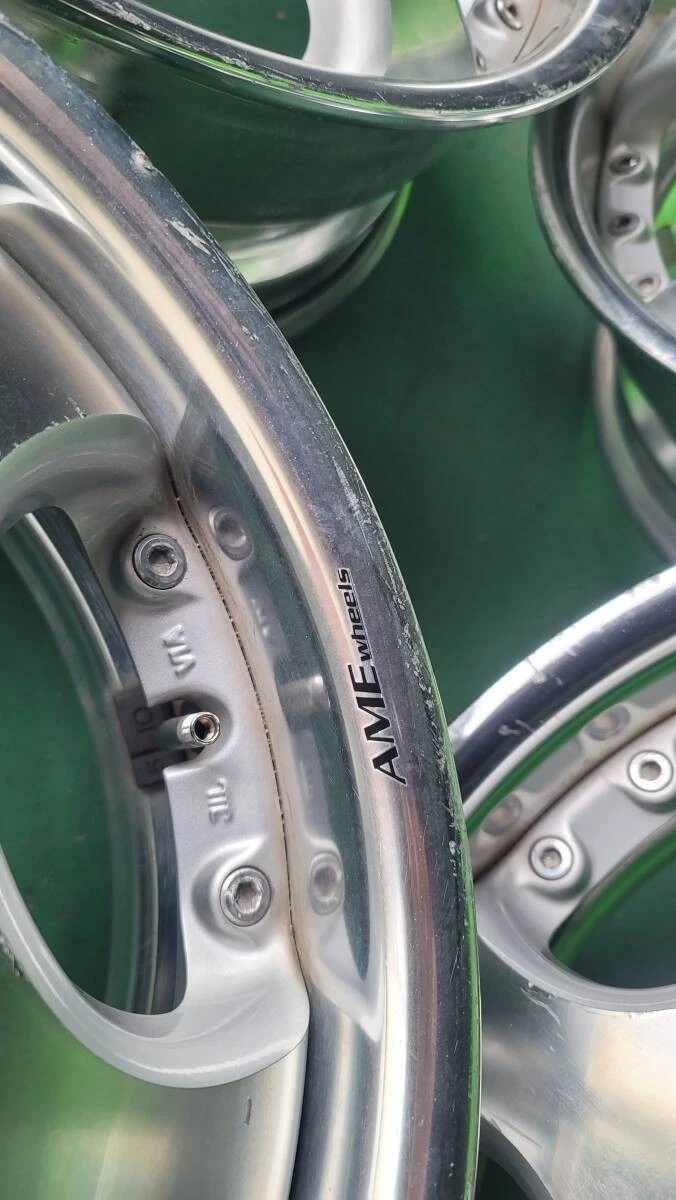 JDM ENKEI AME SHALLEN Used Aluminum Wheel 4Book 16x6J ET+45 100x4H No. No Tires - Image 6