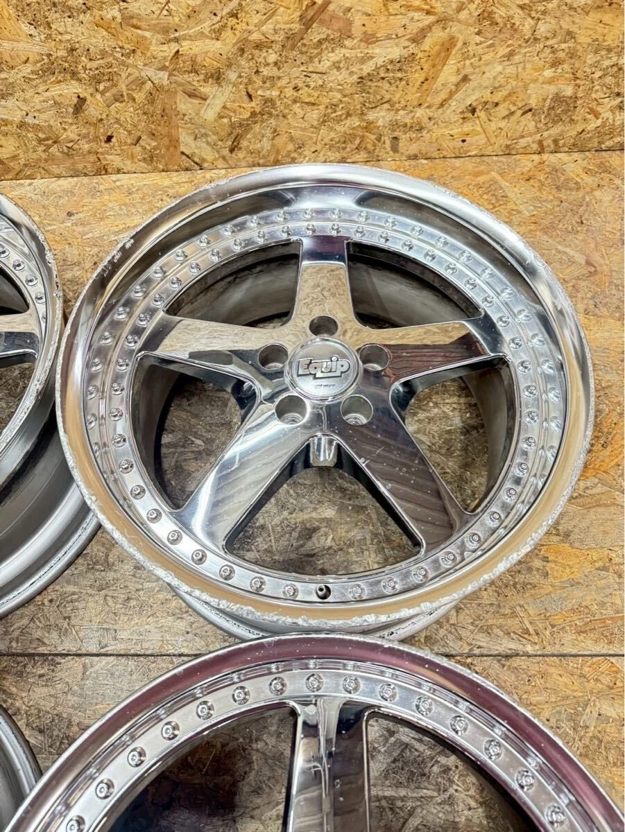 JDM Rare WORK EQUIP 19x8.5+40 R 9.5+39 O 5x114.3 Front BBKF - Image 4